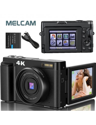 Appareil photo numérique 4K avec écran rabattable - Autofocus, Flash... Le MVP de beaucoup