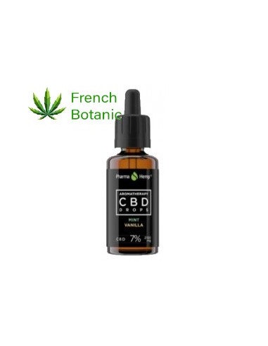 Huile de CBD 7% à l'huile de chanvre Menthe / Vanille 10ml la livraison gratuite